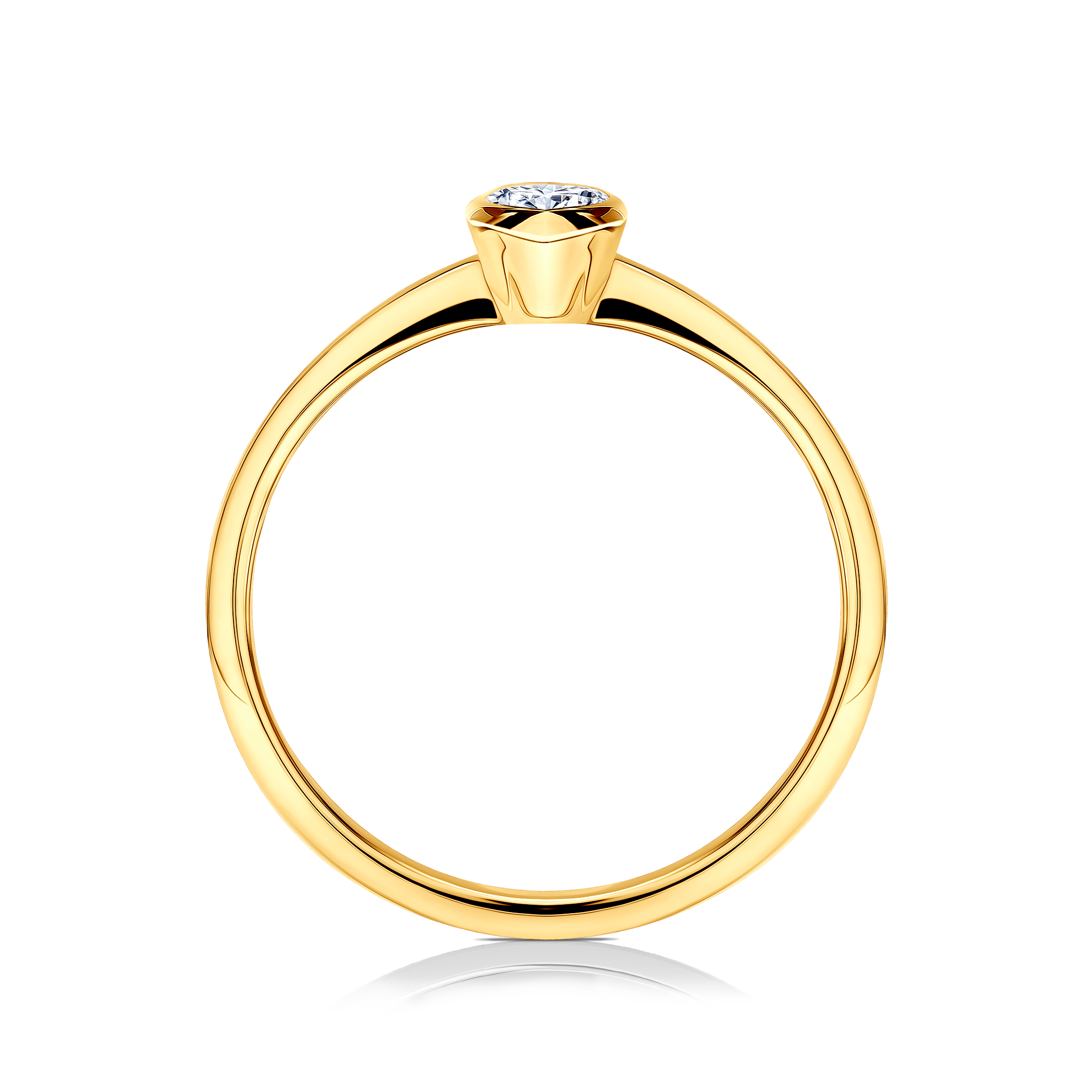 Verlobungsring Pure: Gelbgold, Diamant