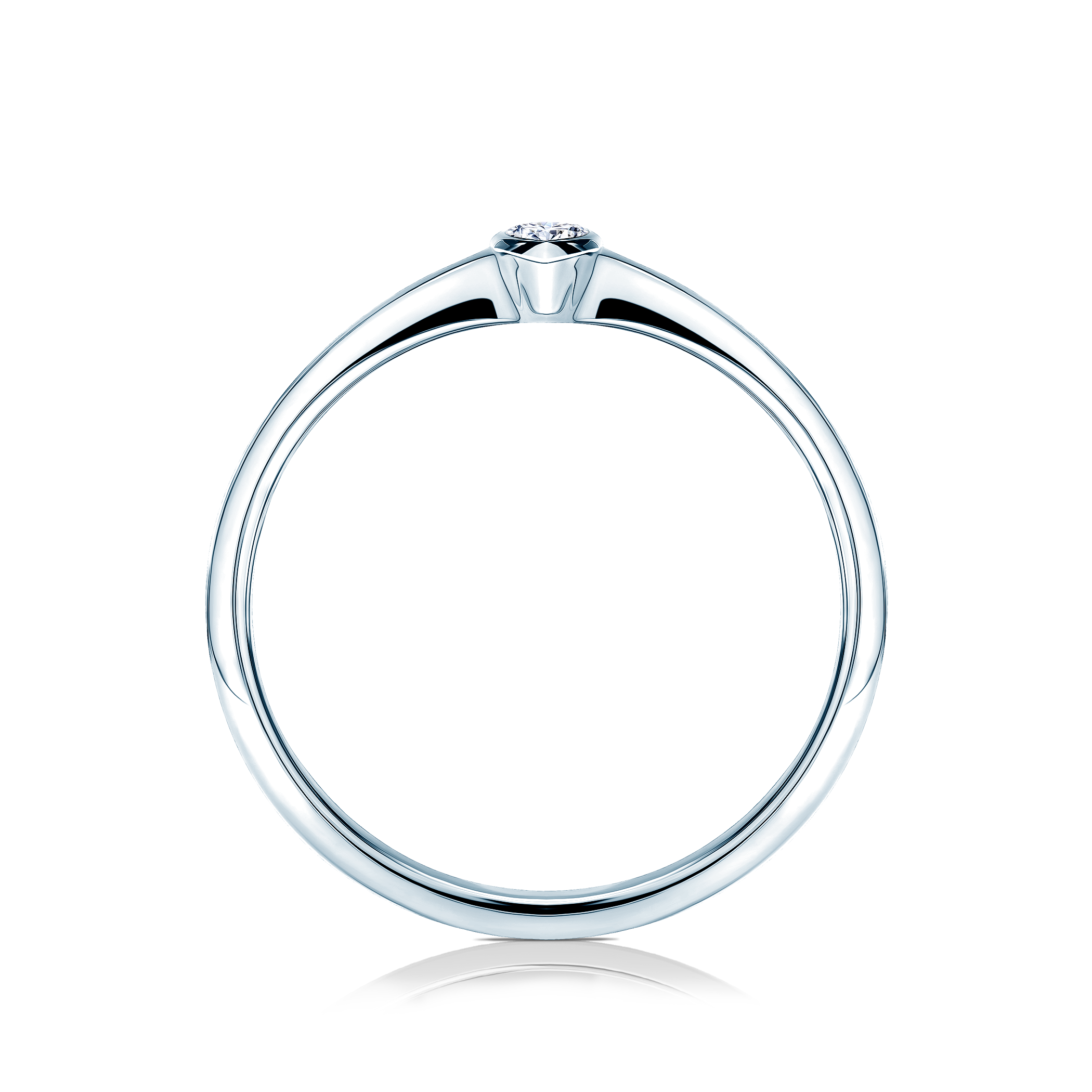 Verlobungsring Pure: Weißgold, Diamant