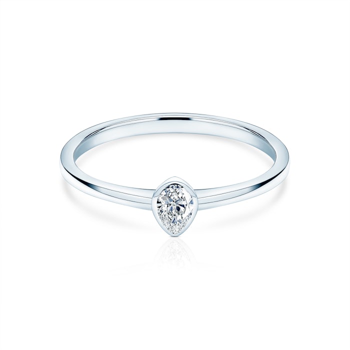 Zásnubní prsten Pure: bílé zlato, diamant