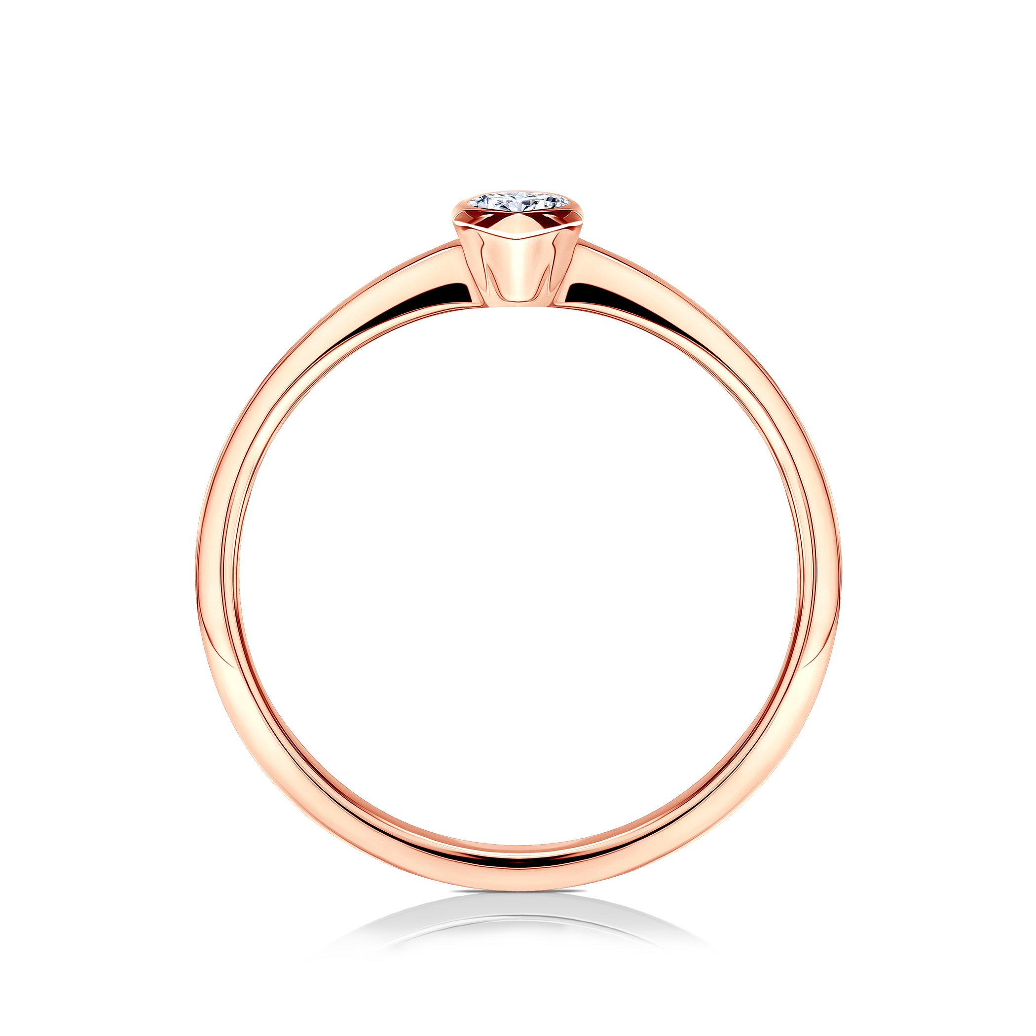 Verlobungsring Pure: Roségold, Diamant