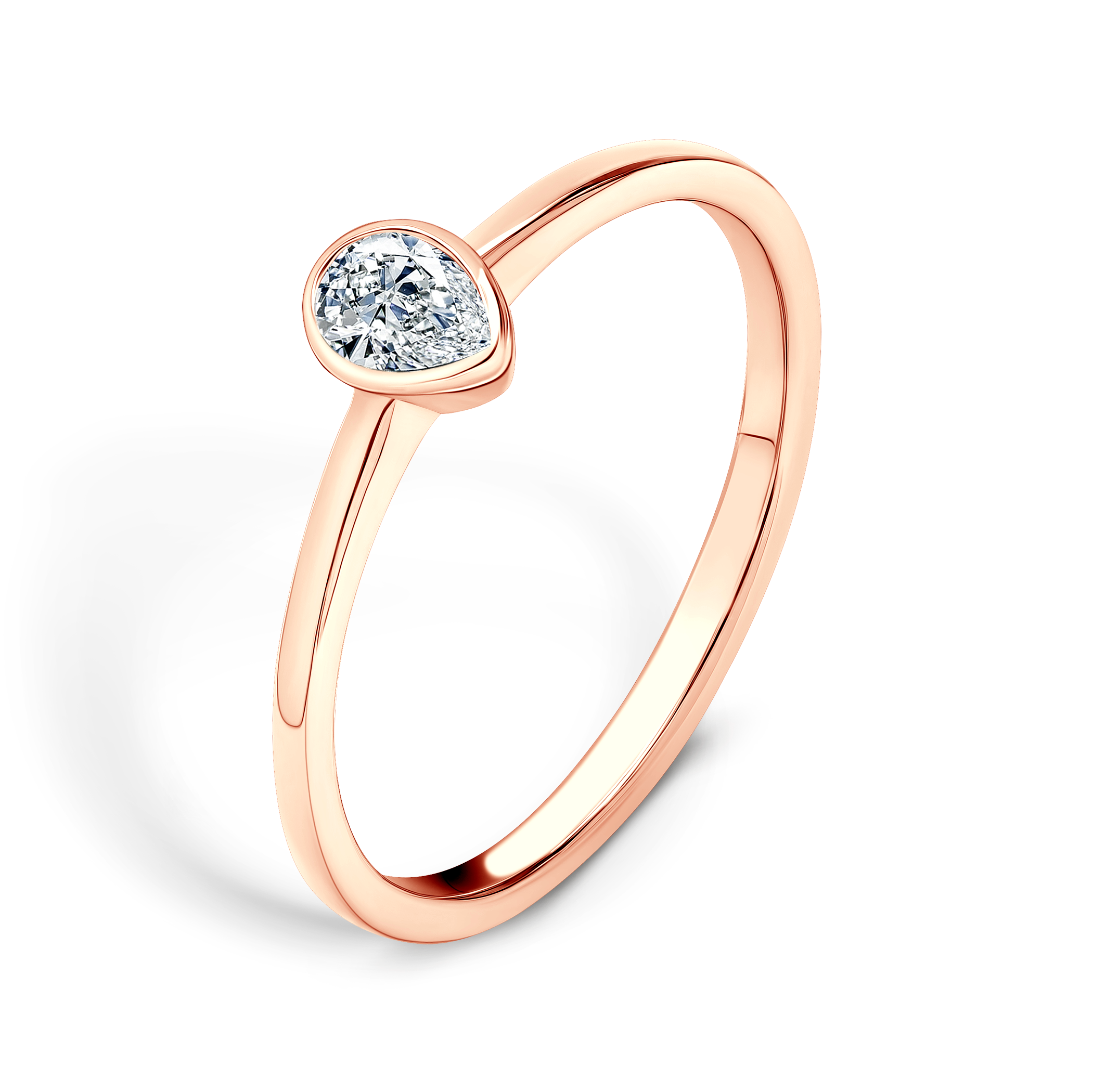 Verlobungsring Pure: Roségold, Diamant