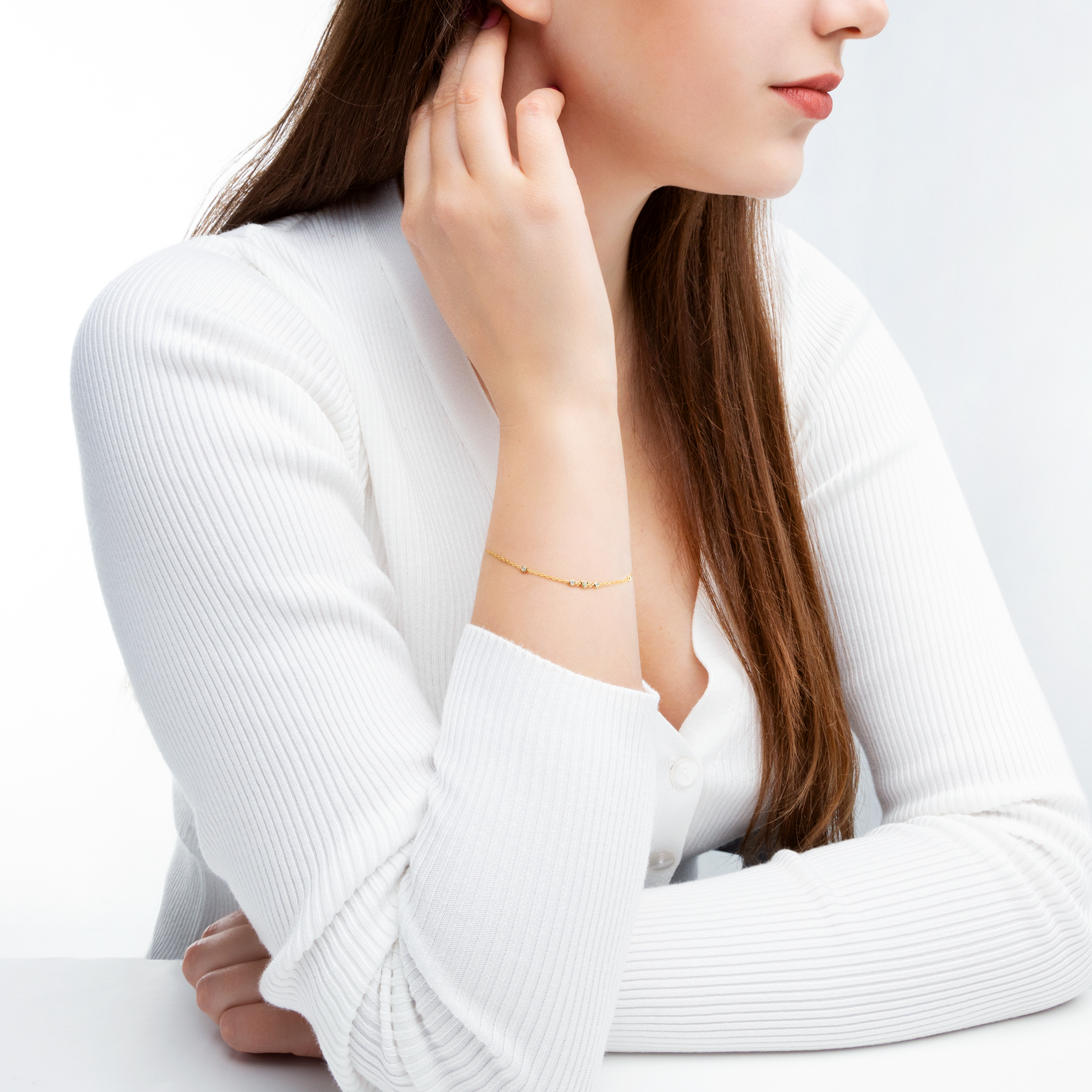 Armband Savicki Herz: Gold, Diamanten