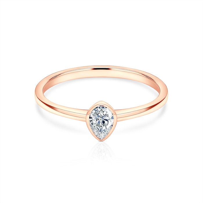 Zásnubní prsten Pure: růžové zlato, diamant