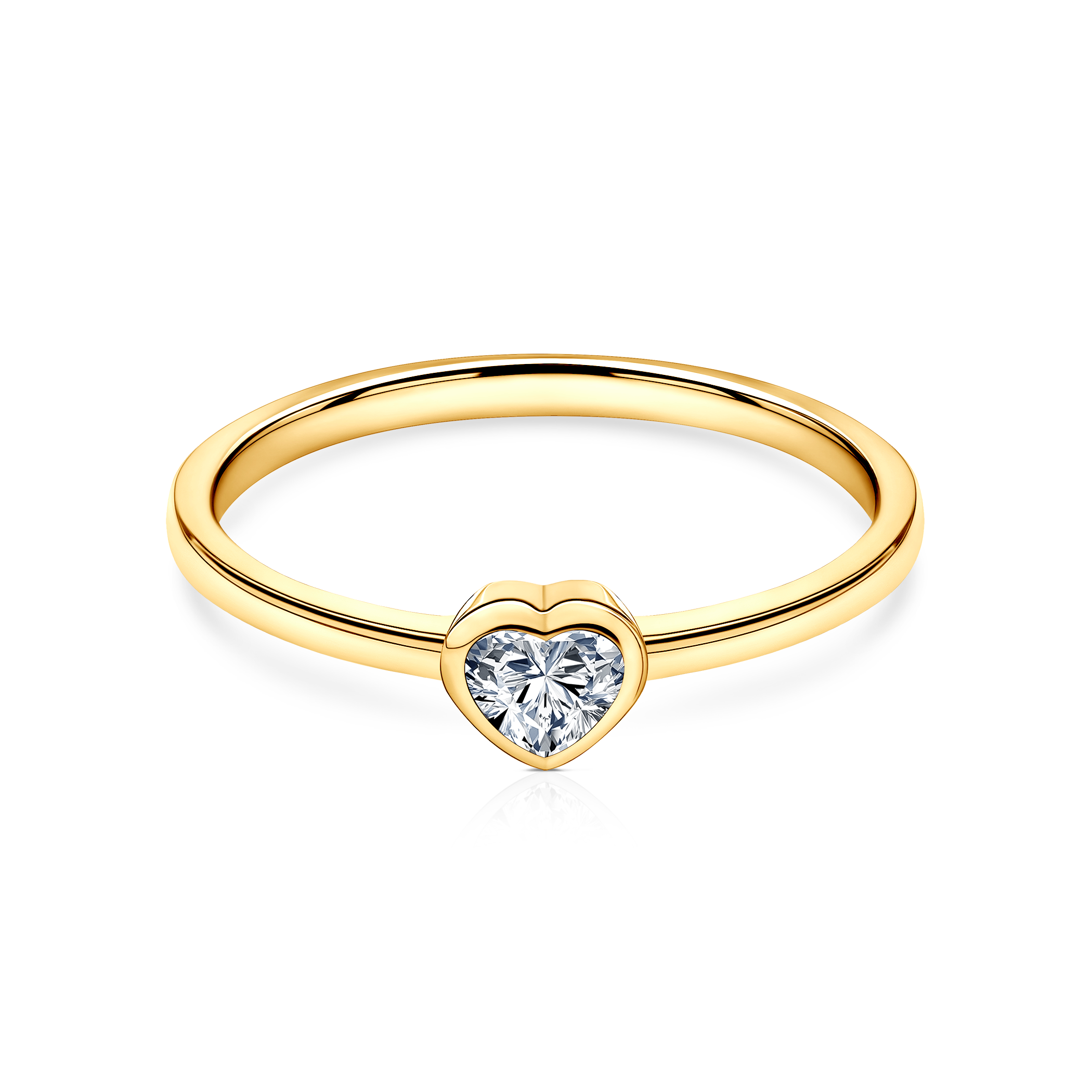 Zásnubní prsten Pure: žluté zlato, diamant