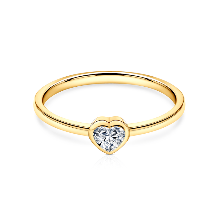 Zásnubný prsteň Pure: žlté zlato, diamant