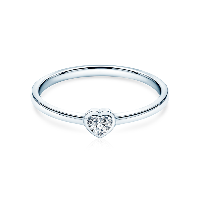 Zásnubní prsten Pure: bílé zlato, diamant