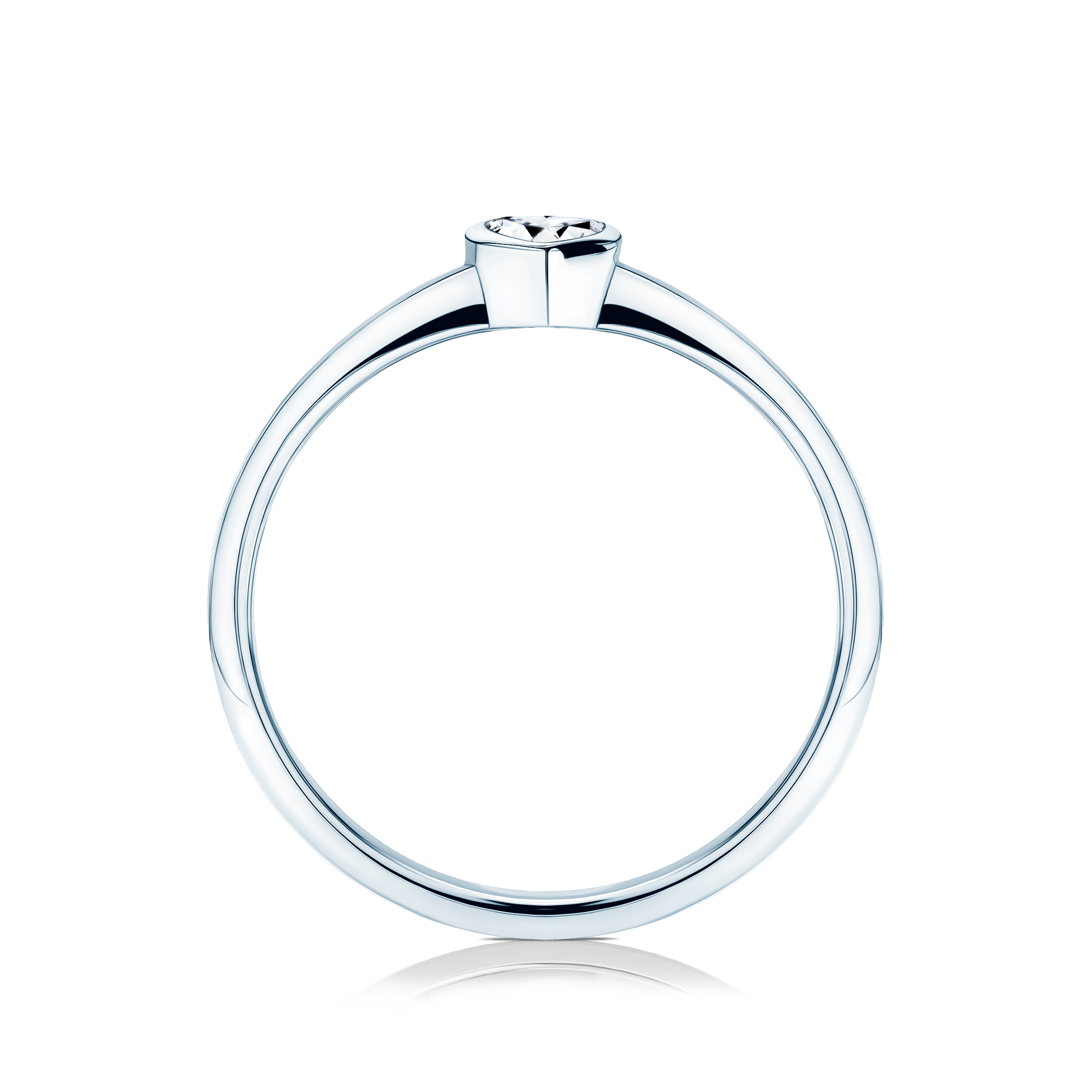 Verlobungsring Pure: Weißgold, Diamant