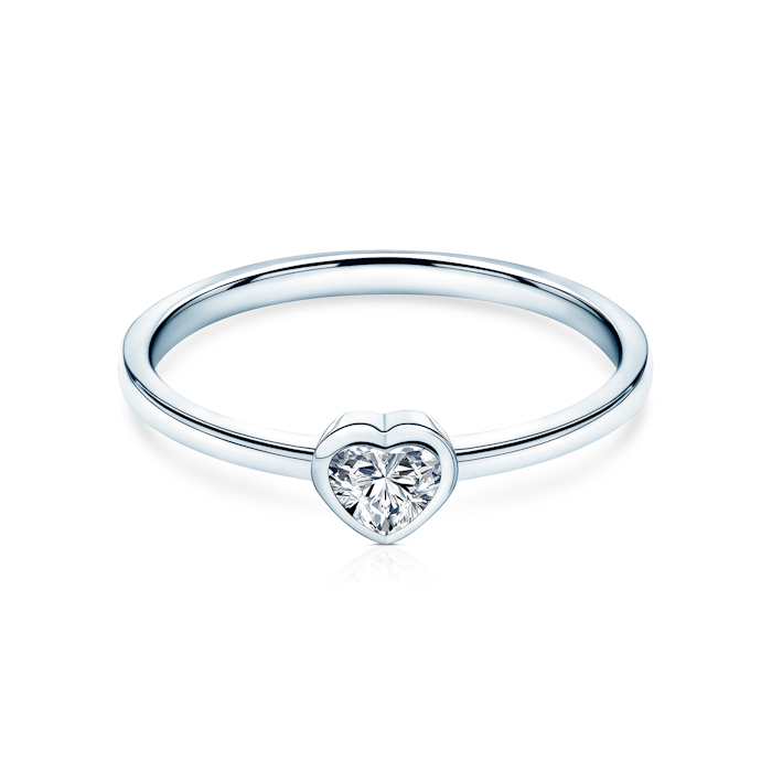 Zásnubný prsteň Pure: biele zlato, diamant