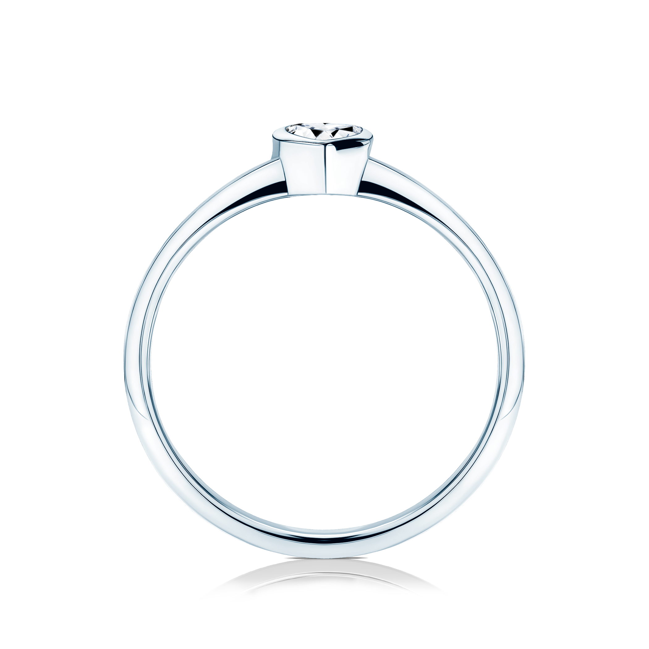 Verlobungsring Pure: Weißgold, Diamant