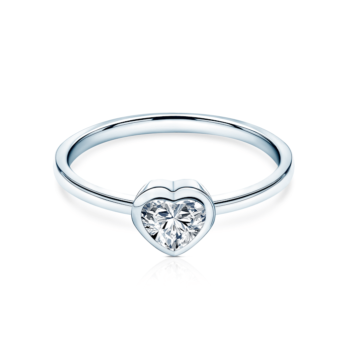 Zásnubný prsteň Pure: biele zlato, diamant