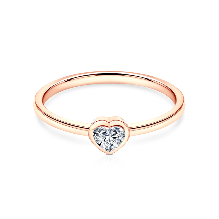 Zásnubní prsten Pure: růžové zlato, diamant