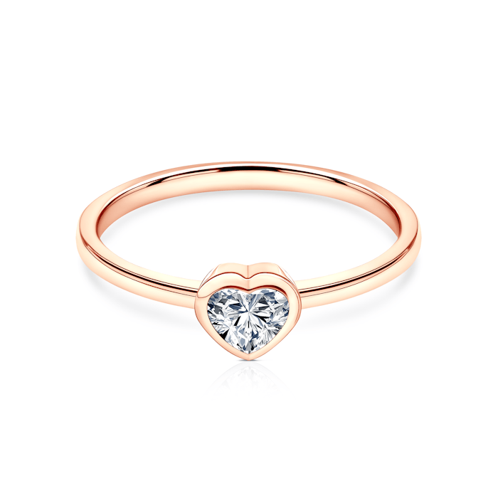 Zásnubný prsteň Pure: ružové zlato, diamant