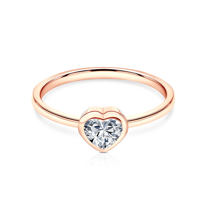 Zásnubní prsten Pure: růžové zlato, diamant