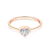 Zásnubní prsten Pure: růžové zlato, diamant