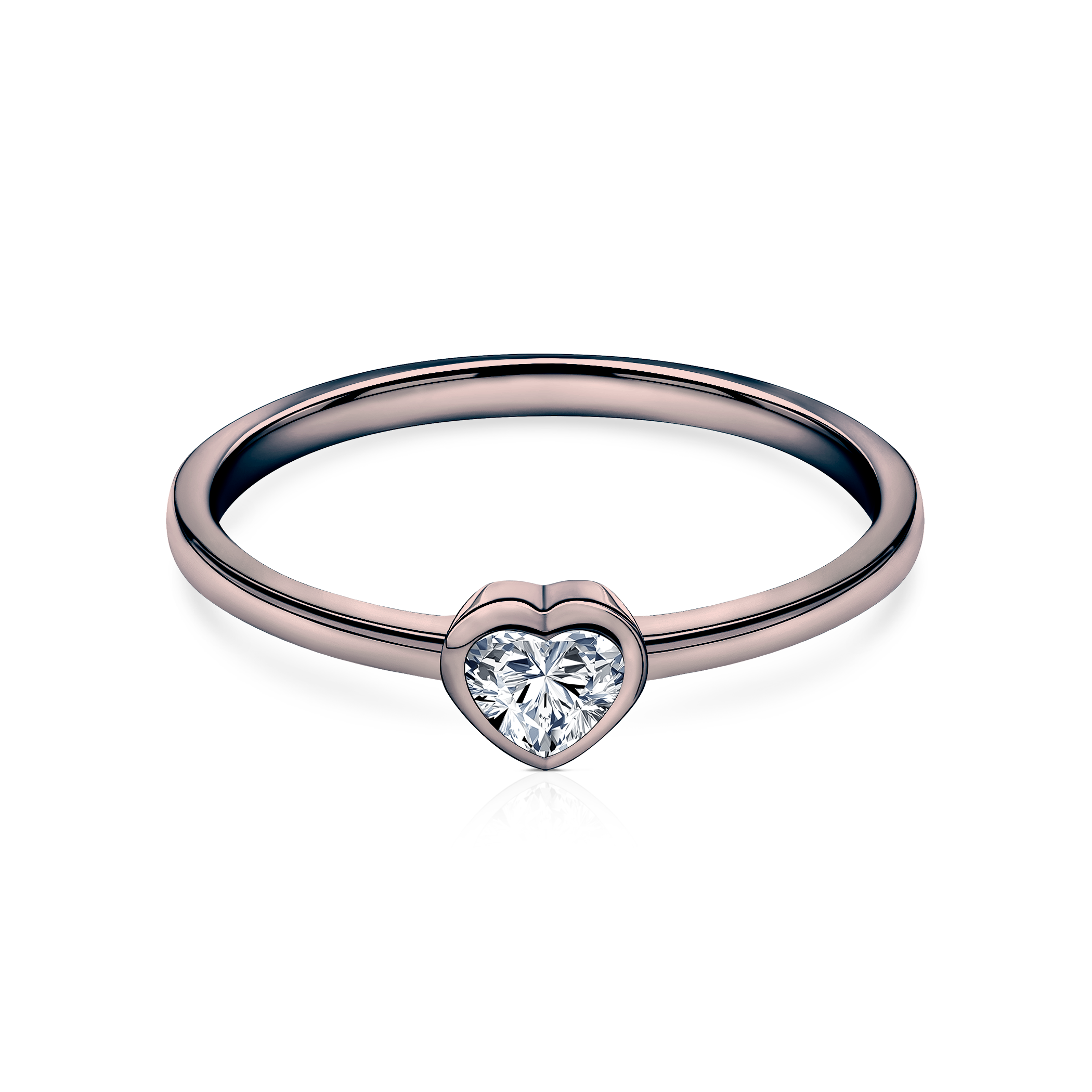 Zásnubní prsten Pure: černé zlato, diamant