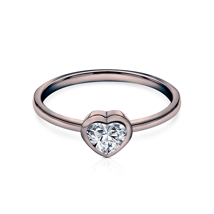 Zásnubní prsten Pure: černé zlato, diamant