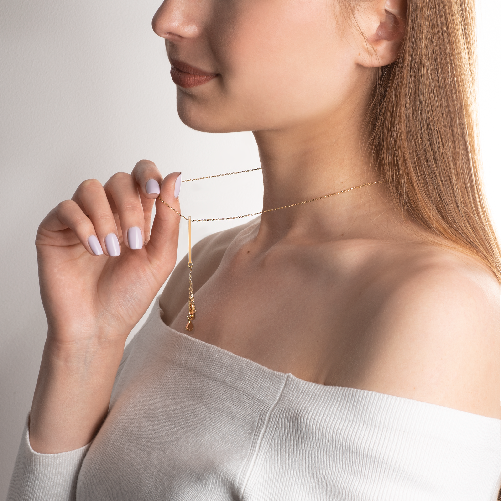 Naszyjnik Savicki: złoty, diamenty