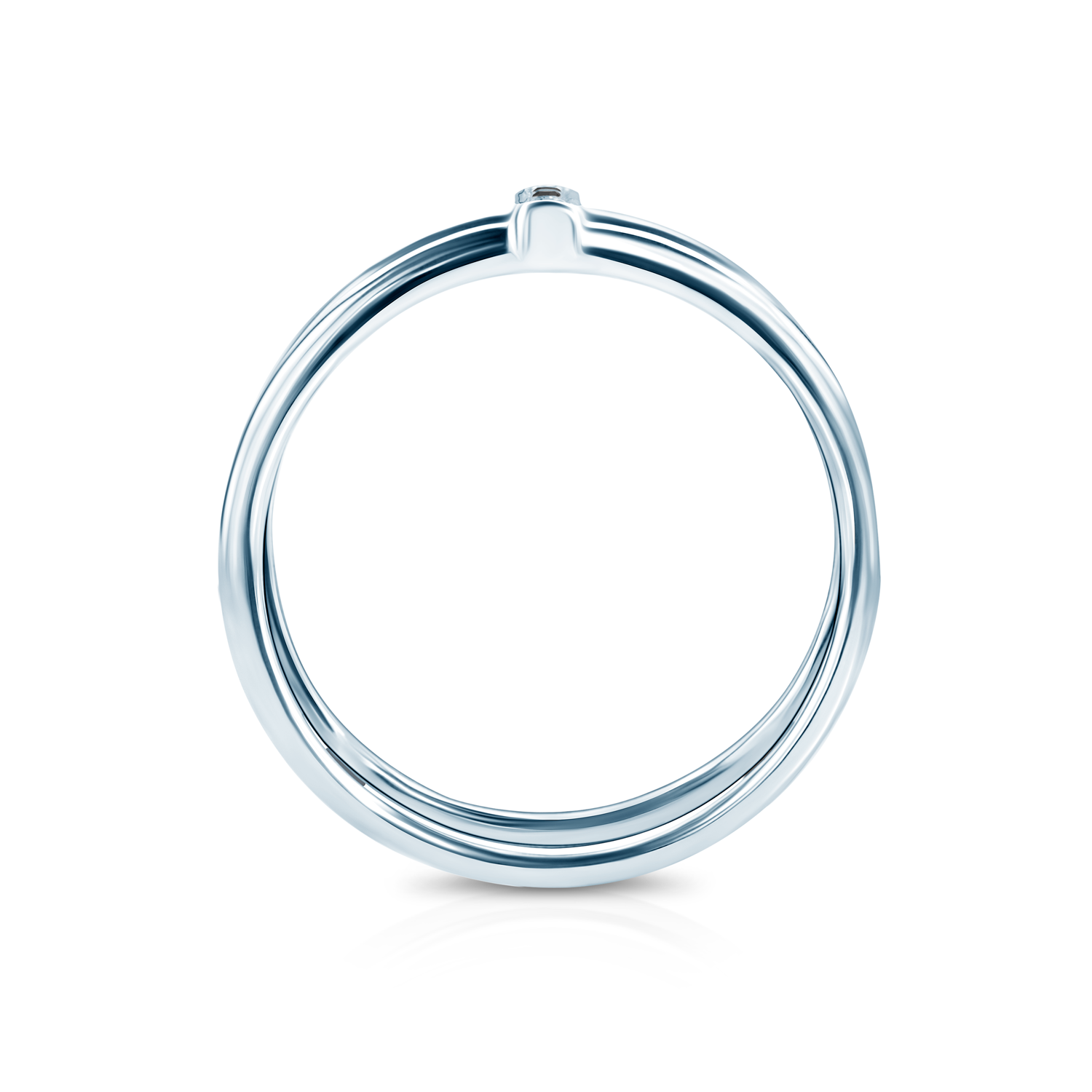 Pierścionek SAVICKI: białe złoto, czarne diamenty