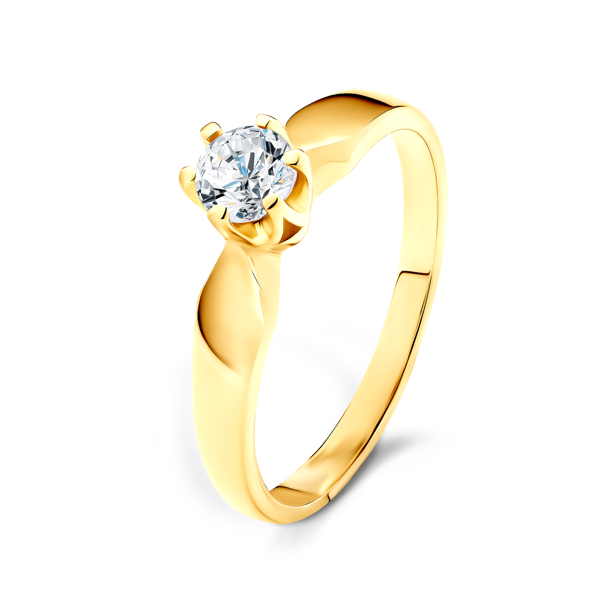 Pierścionek zaręczynowy Triumph of Love: złoty, diament