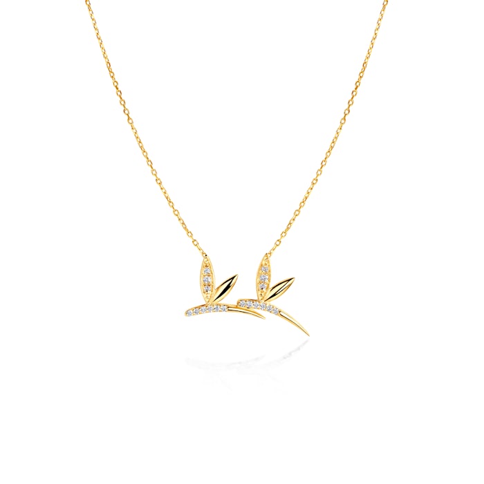 Naszyjnik ważki Savicki: złoty, diamenty