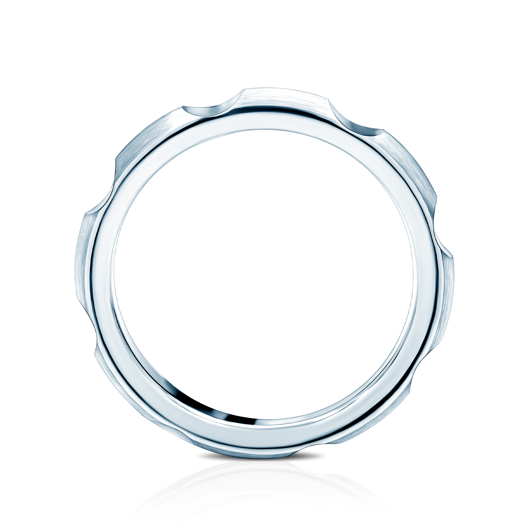 Partnerring Sign of Love®: Weißgold, halbrund, 3,5 mm