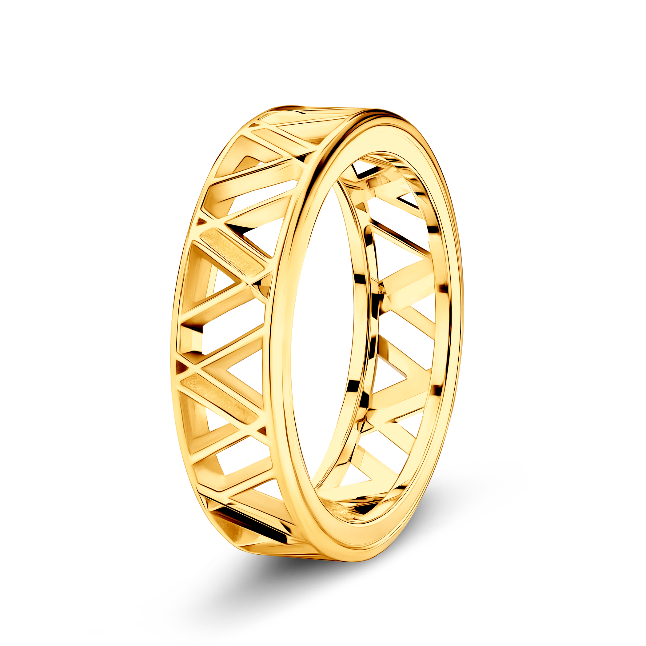 Obrączka partnerska Sign of Love®: złota, płaska, 5,5mm - 4