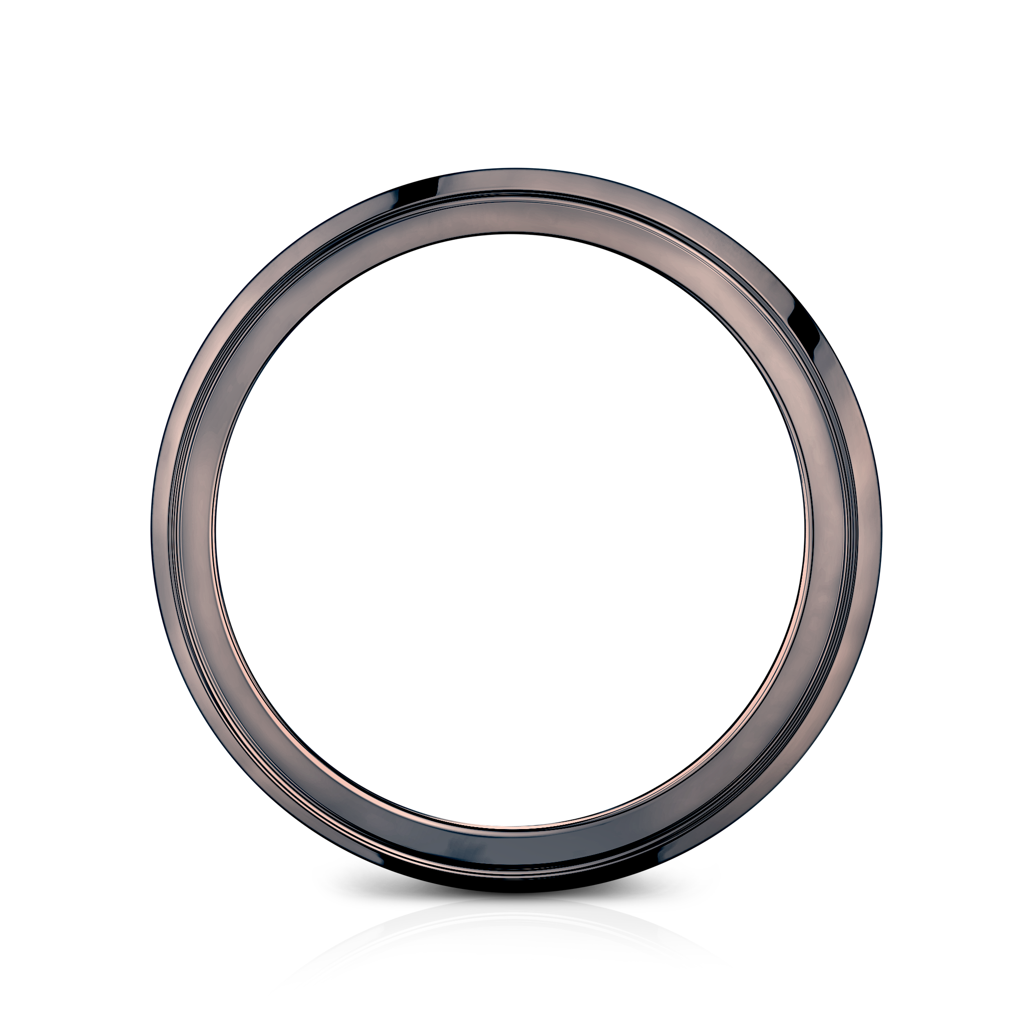 Partnerring Sign of Love®: schwarzes Gold, flach, 5,5 mm