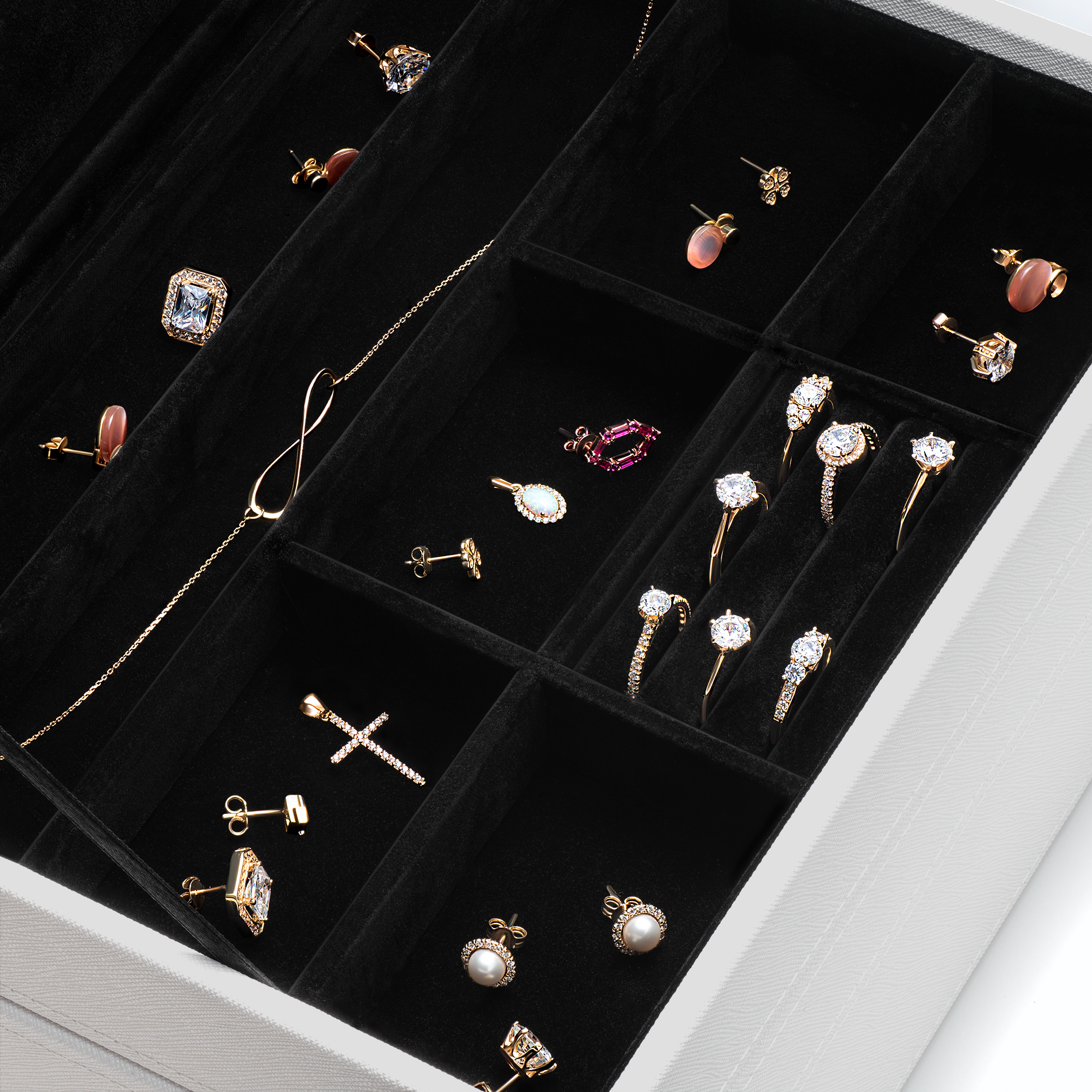 Szkatułka na biżuterię komplet