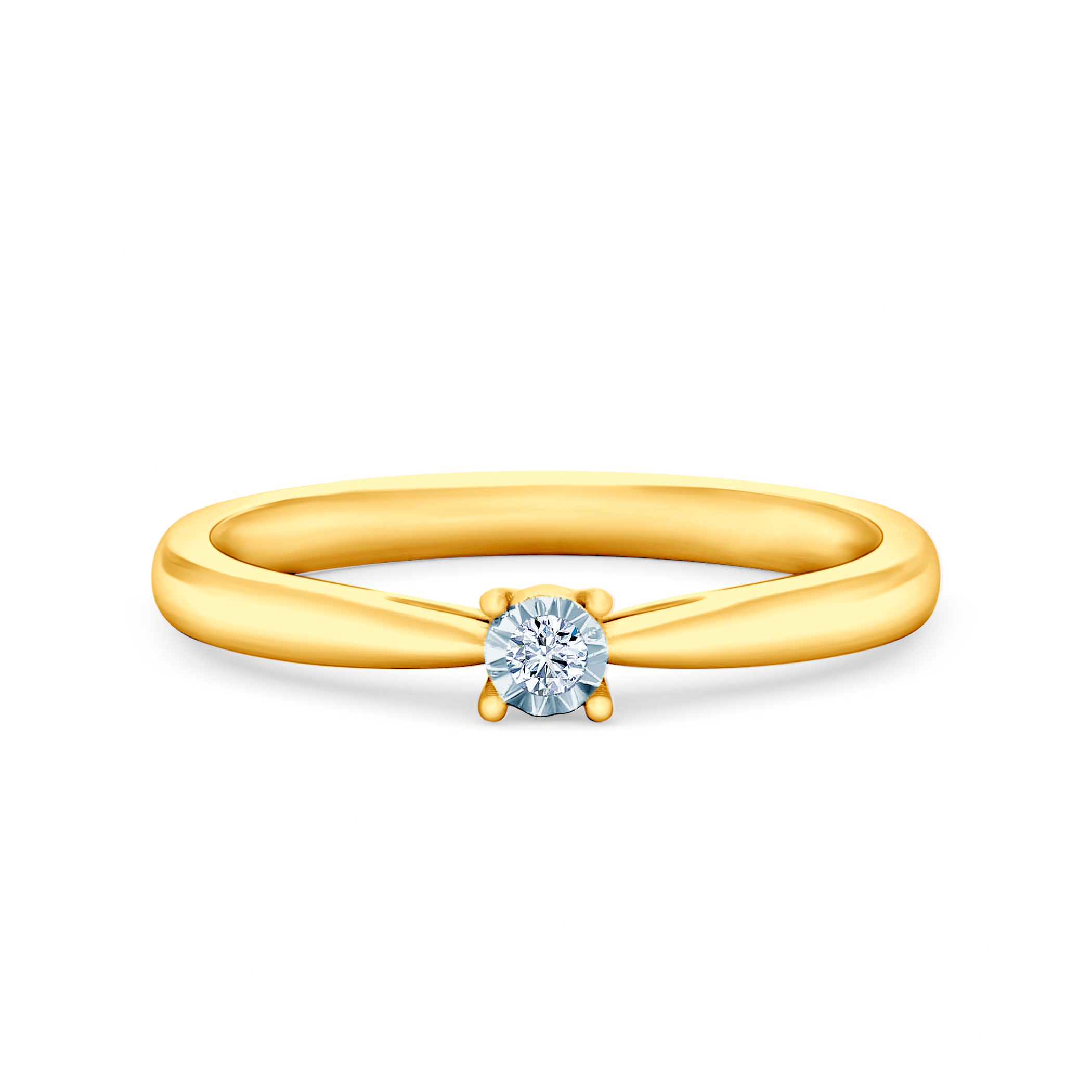 Pierścionek zaręczynowy SAVICKI: dwukolorowe złoto, diament