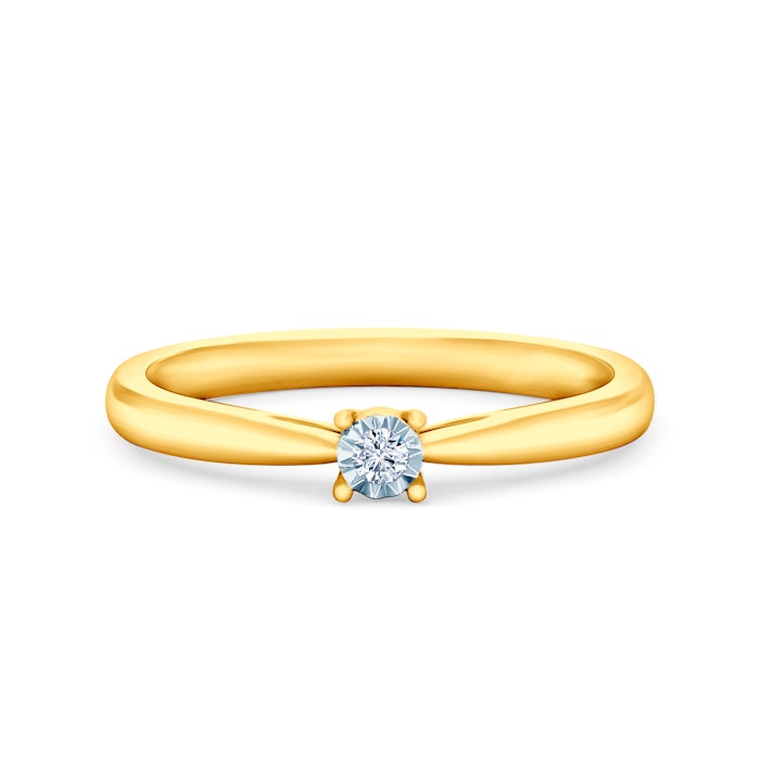 Pierścionek zaręczynowy SAVICKI: dwukolorowe złoto, diament