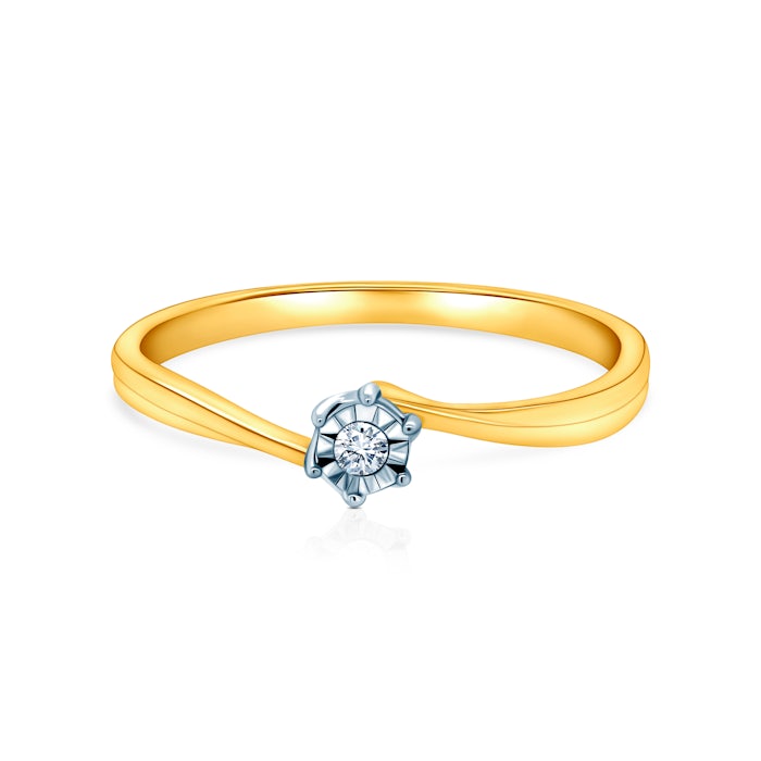 Zásnubný prsteň SAVICKI: dvojfarebné zlato, diamant