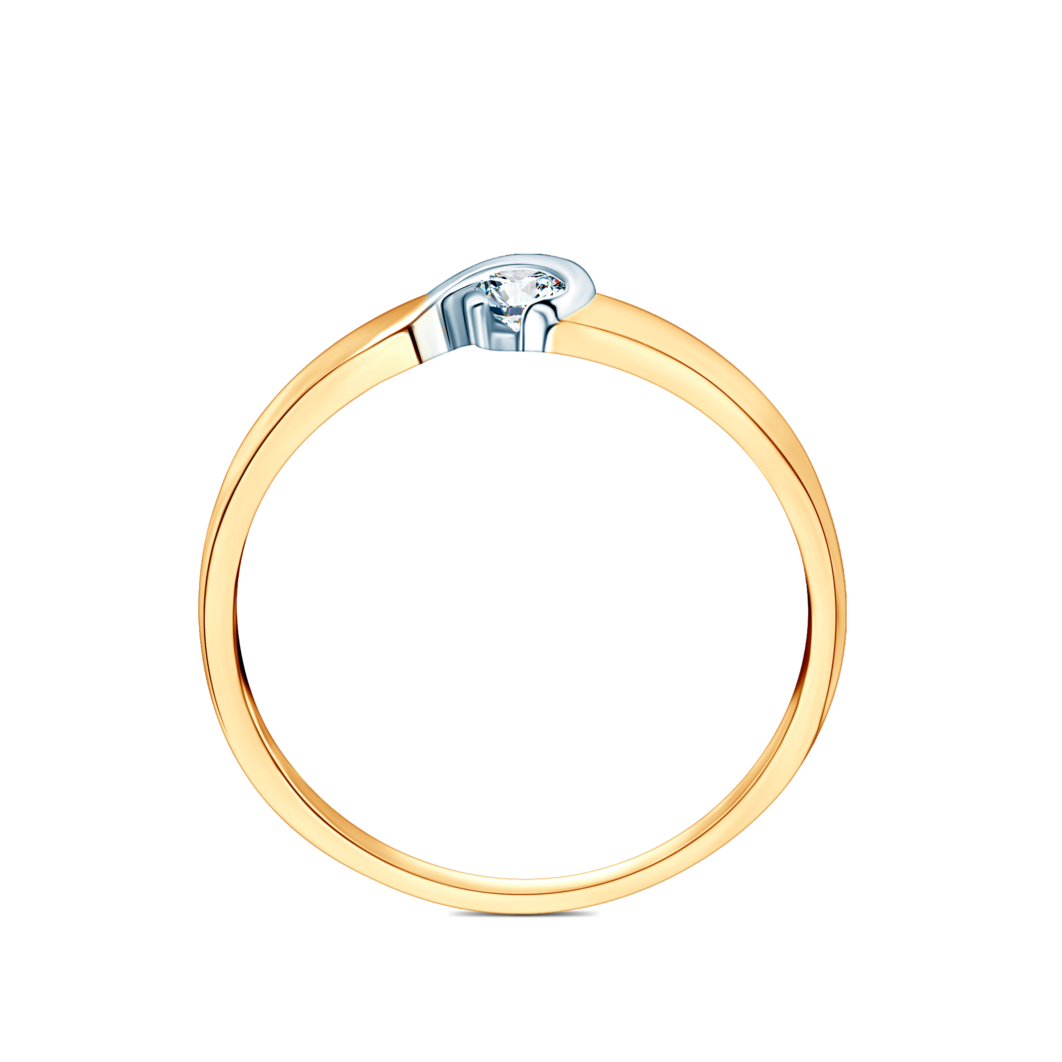 Verlobungsring SAVICKI: zweifarbiges Gold, Diamant