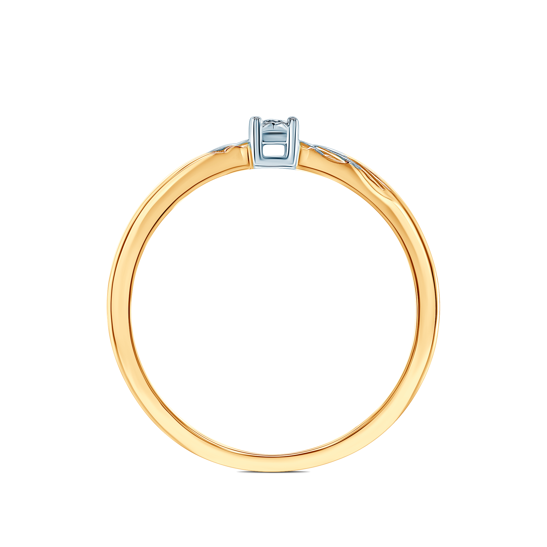 Verlobungsring SAVICKI: zweifarbiges Gold, Diamant