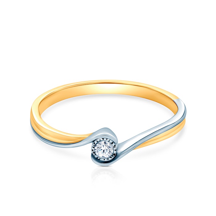 Pierścionek zaręczynowy SAVICKI: złoty, diament