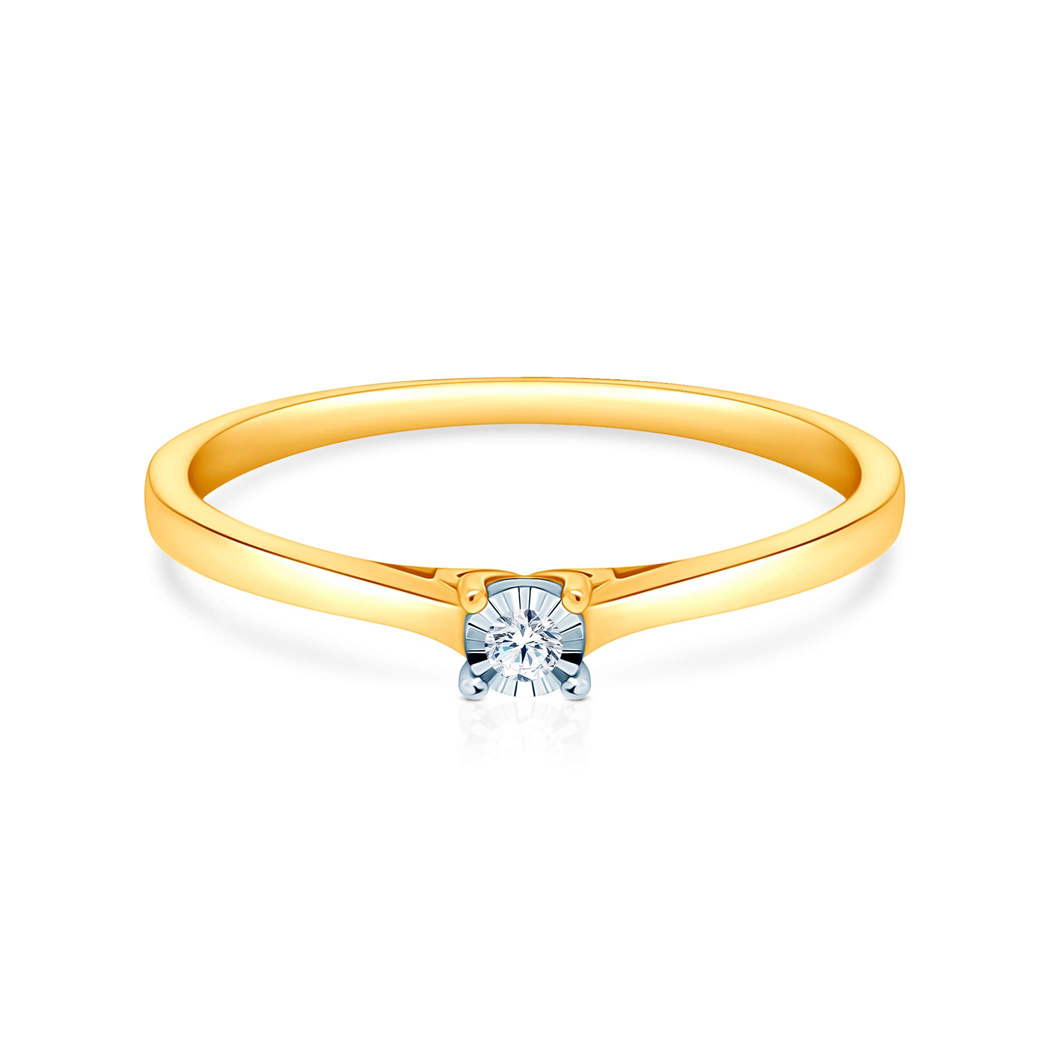 Pierścionek zaręczynowy SAVICKI: dwukolorowe złoto, diament