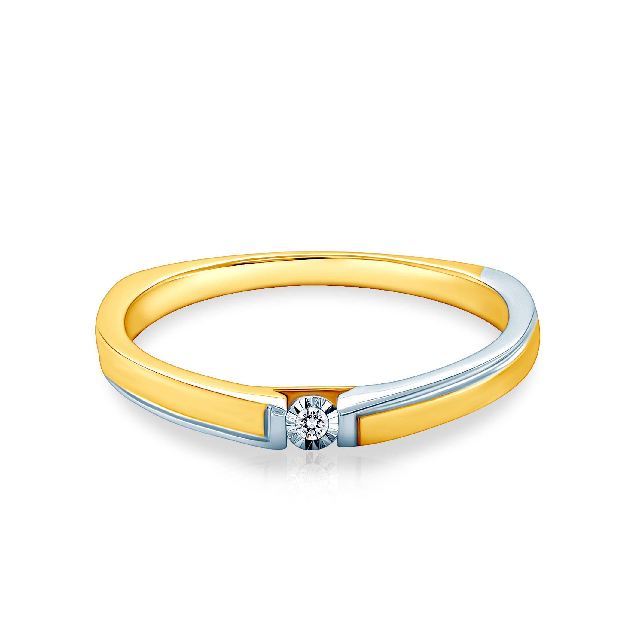 Zásnubný prsteň SAVICKI: dvojfarebné zlato, diamant