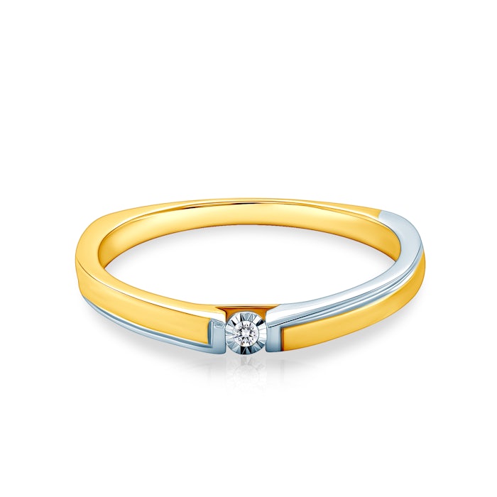 Zásnubný prsteň SAVICKI: dvojfarebné zlato, diamant