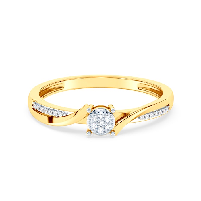 Savicki engagement ring: two-color gold, diamonds