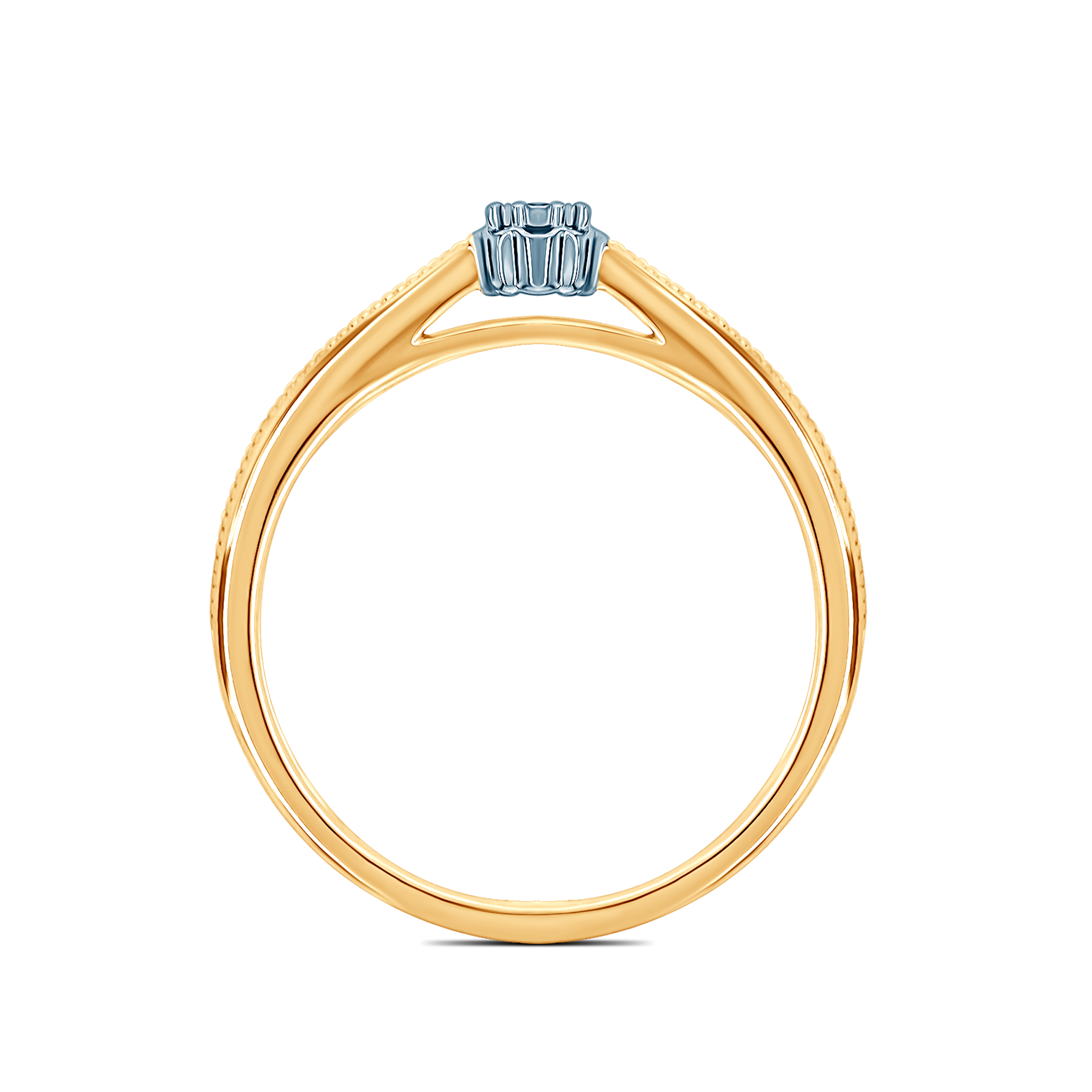 Verlobungsring SAVICKI: zweifarbiges Gold, Diamant