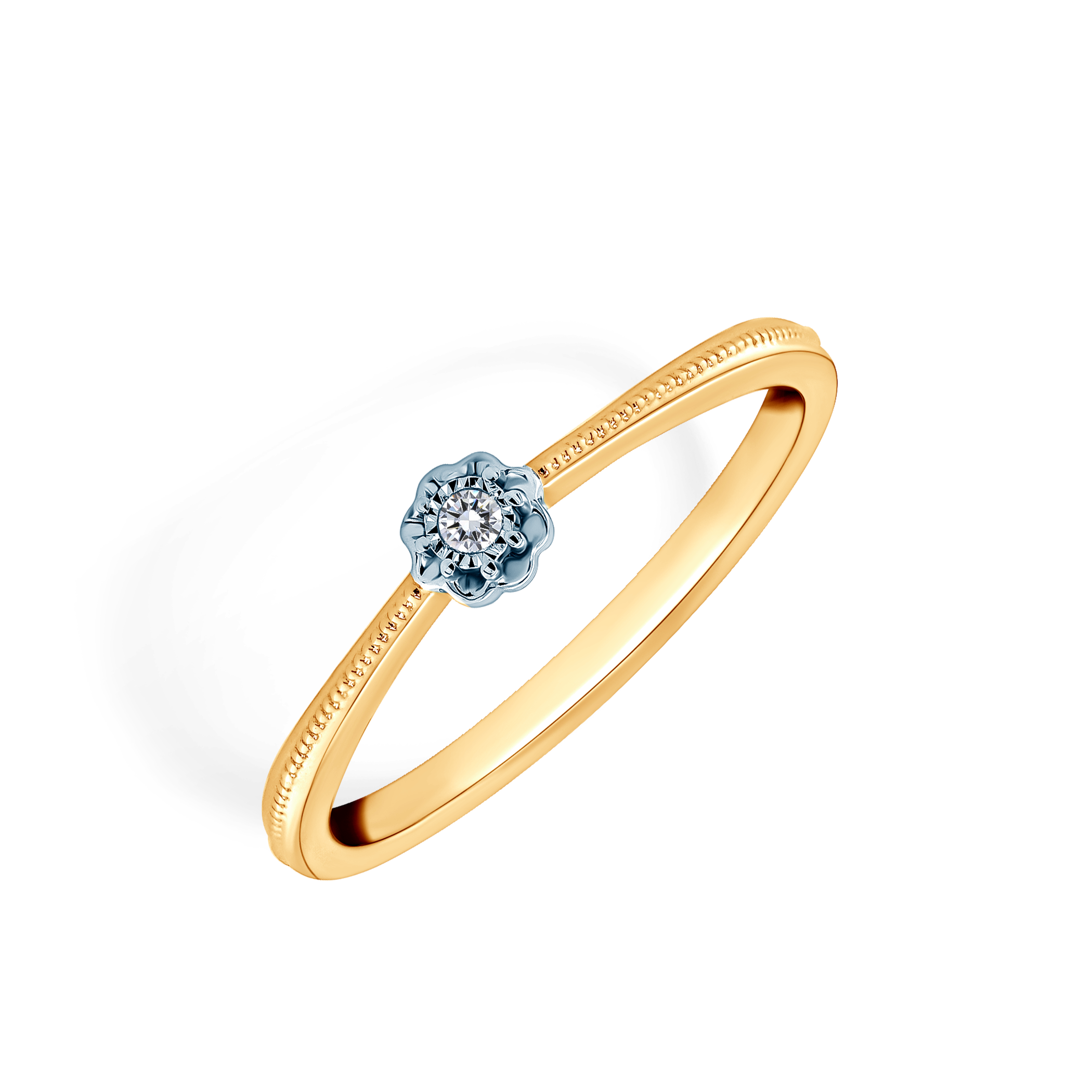 Verlobungsring SAVICKI: zweifarbiges Gold, Diamant