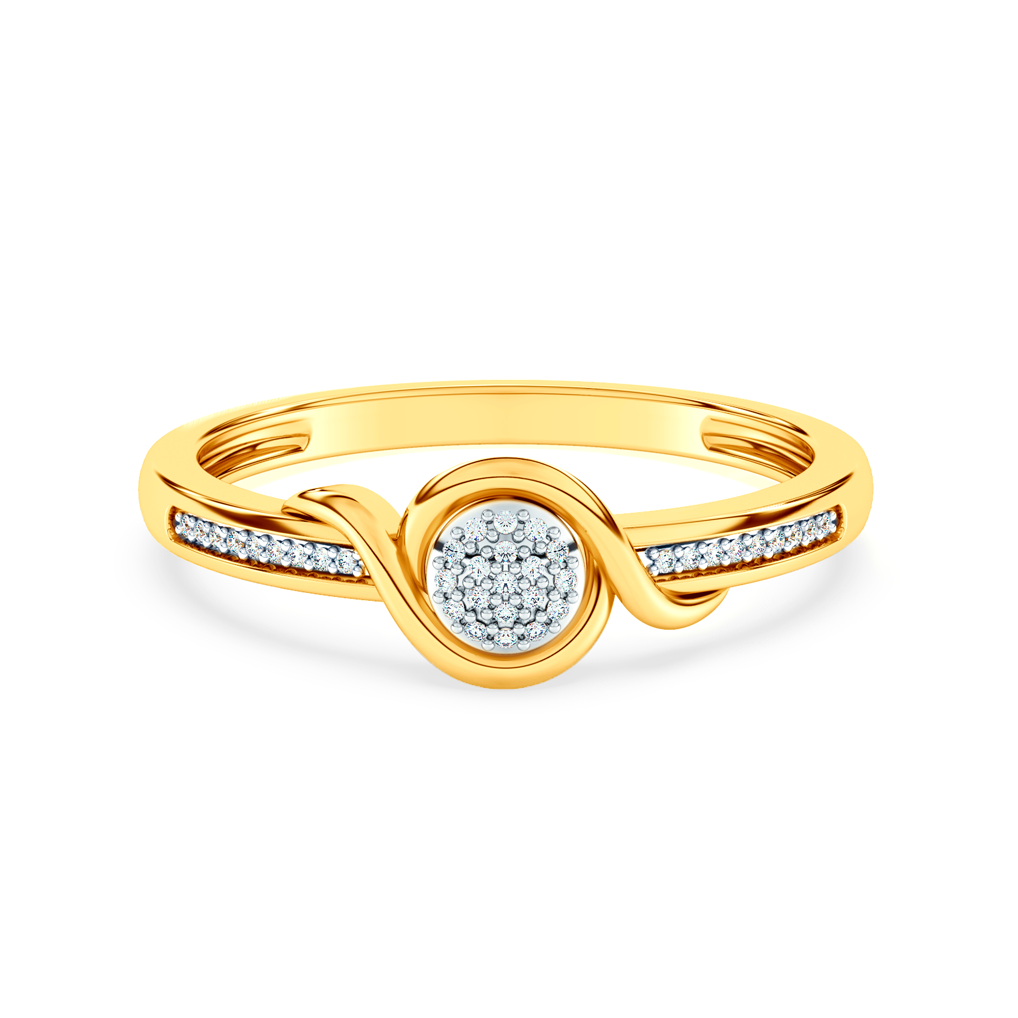 Zásnubný prsteň SAVICKI: dvojfarebné zlato, diamanty