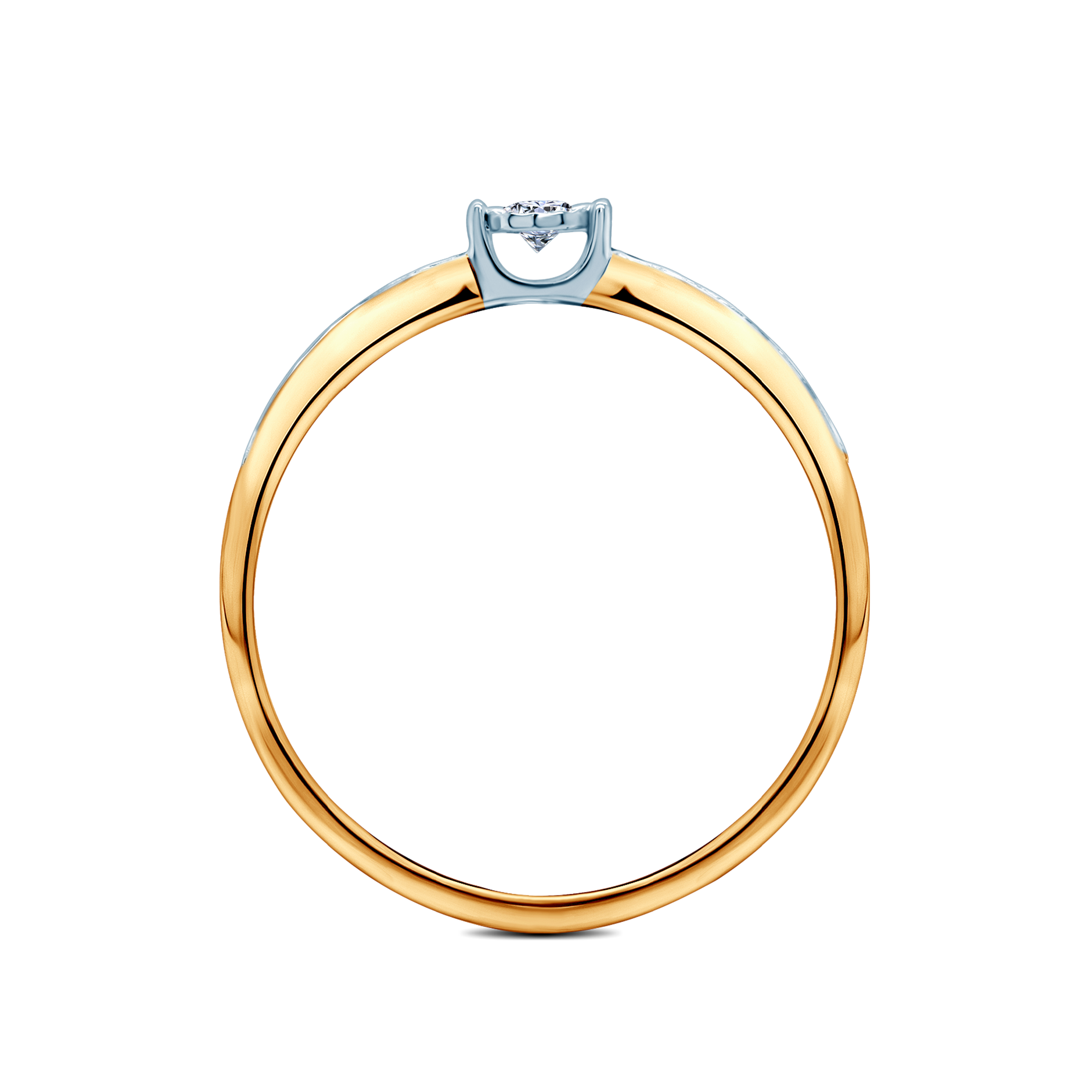 Verlobungsring SAVICKI: zweifarbiges Gold, Diamant