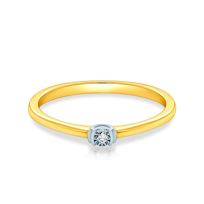 Pierścionek zaręczynowy SAVICKI: dwukolorowe złoto, diament