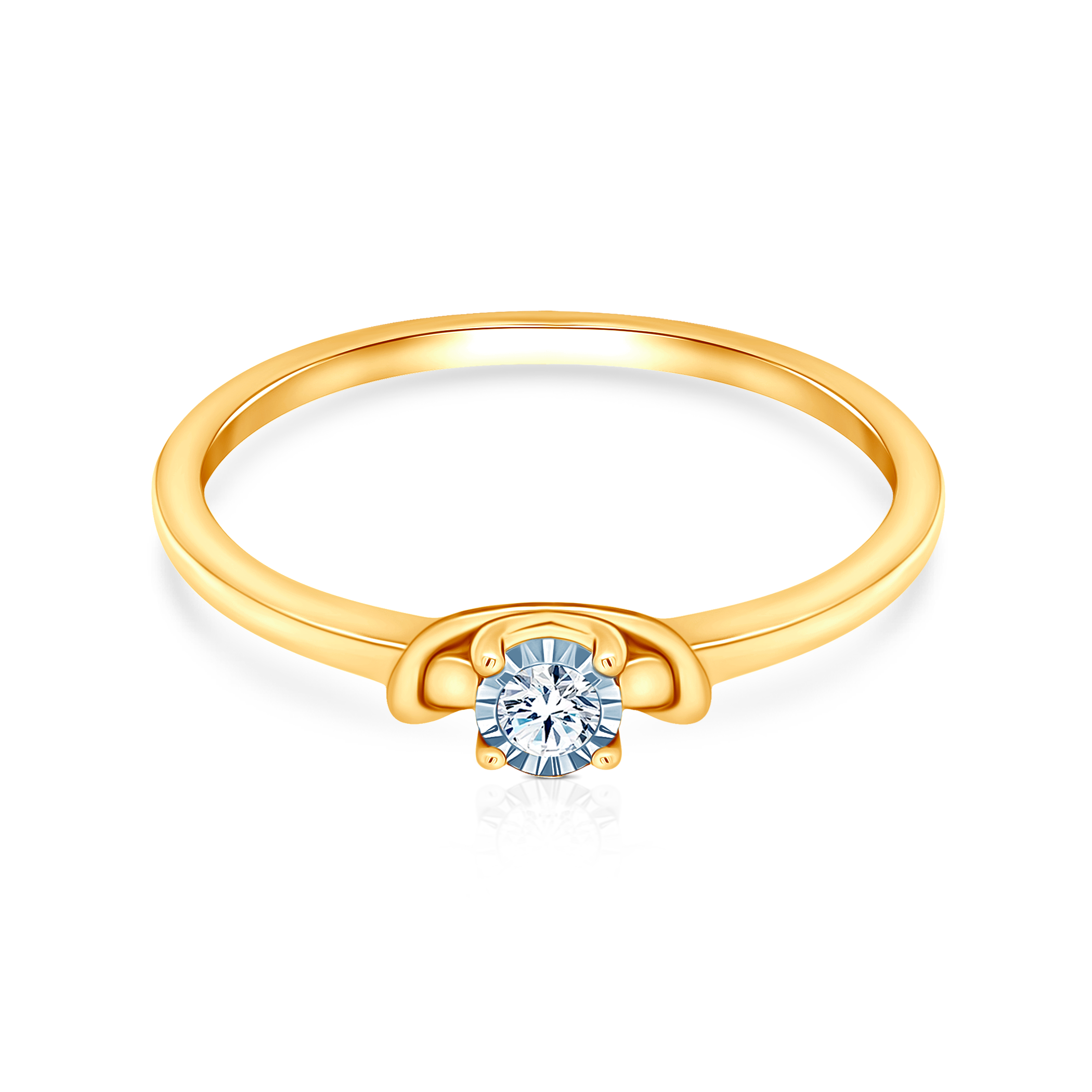 Pierścionek zaręczynowy SAVICKI: dwukolorowe złoto, diament