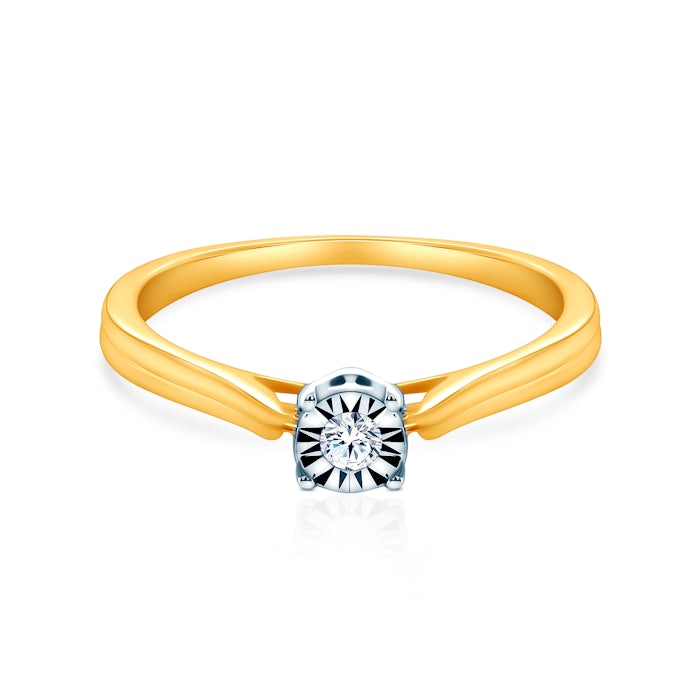 Pierścionek zaręczynowy SAVICKI: dwukolorowe złoto, diament