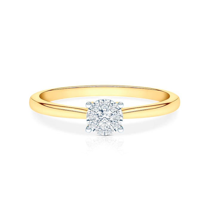 Zásnubný prsteň SAVICKI: dvojfarebné zlato, diamanty