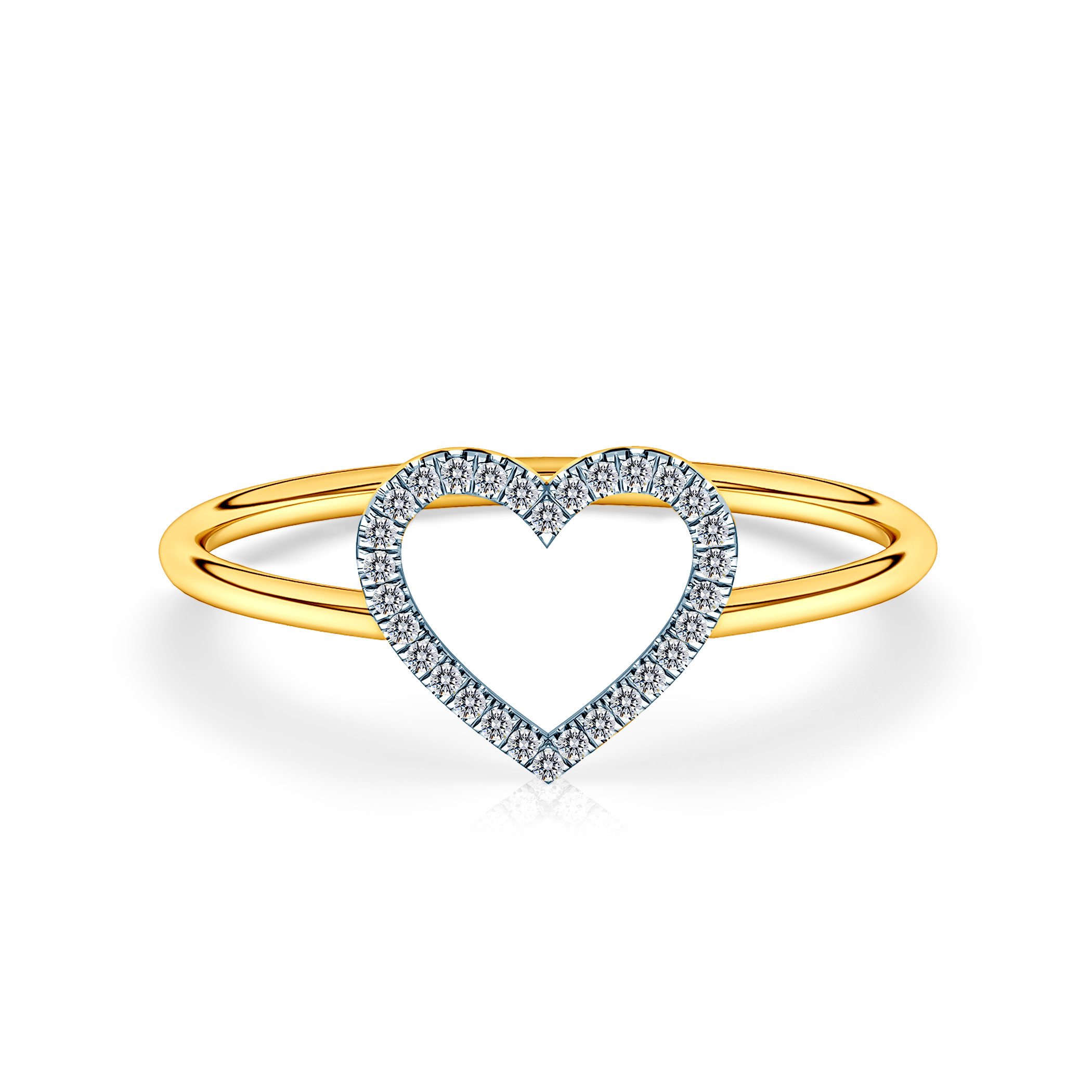 Zásnubný prsteň SAVICKI: dvojfarebné zlato, diamanty