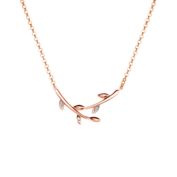 Naszyjnik Savicki: różowe złoto, diamenty