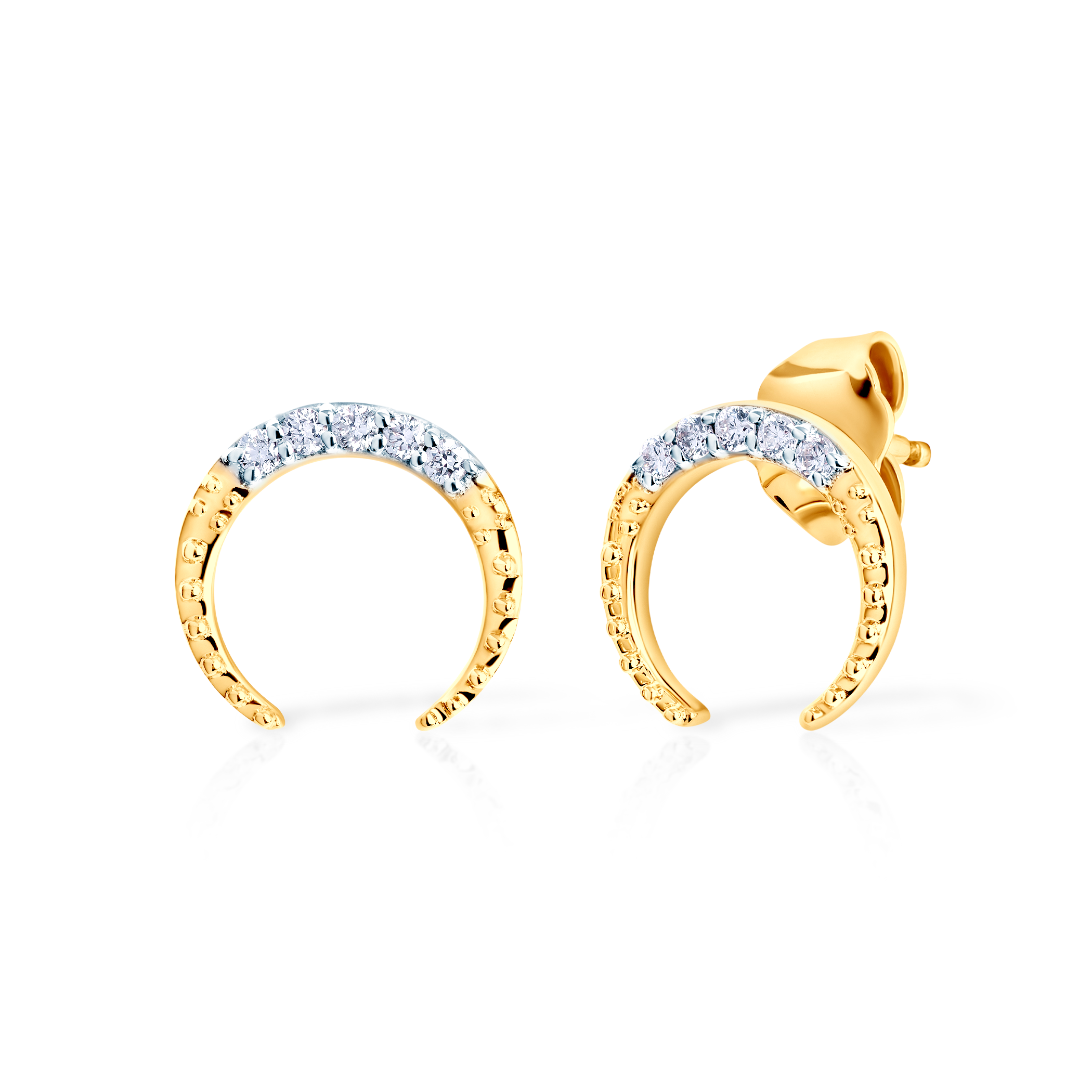 Kolczyki Savicki: złote, diamenty