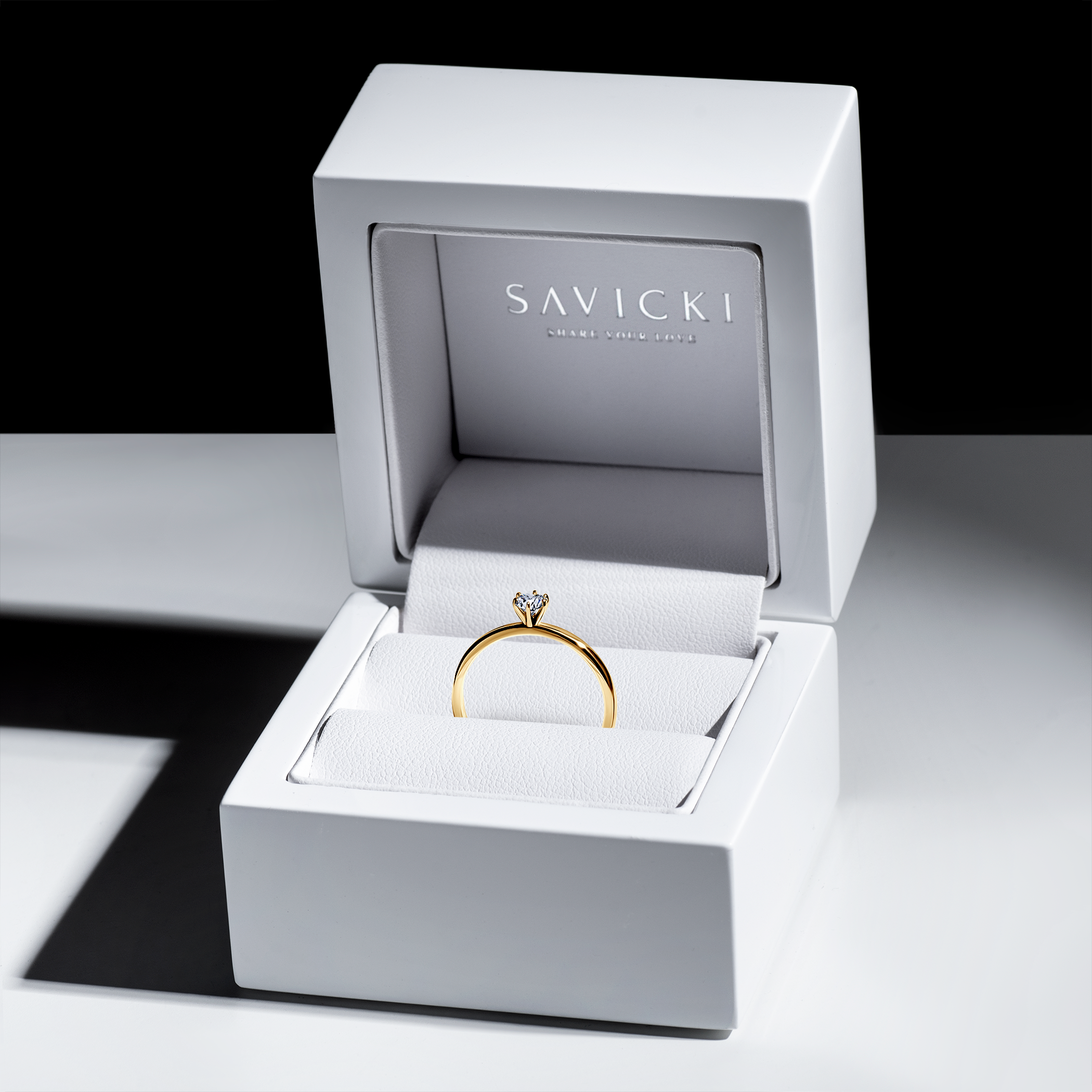 Verlobungsring SAVICKI: Gelbgold, Diamant